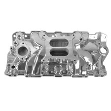 Air Gap Intake Manifold For Sbc Chevrolet 305 383 Dual Plane Polished Aluminum