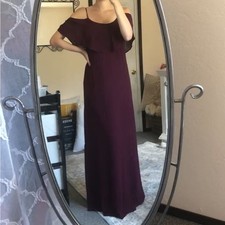 Show Me Your Mumu SMYM Caitlin merlot ruffle maxi dress NEW SMALL