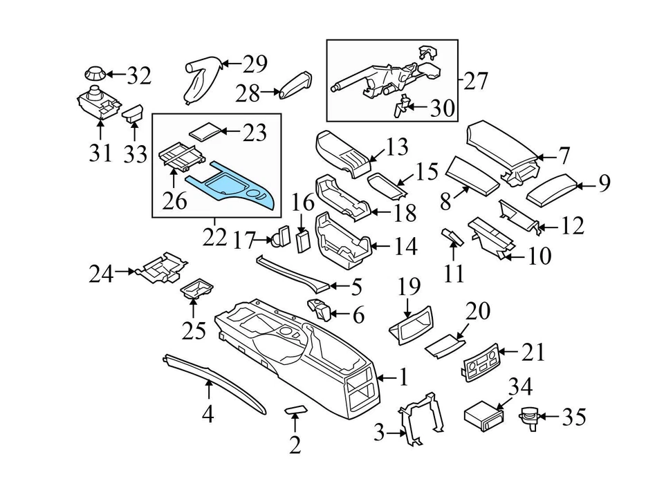 BMW 525I 2004-2007 - consola central TRIM/panel 6951130 Foto 3 de 4