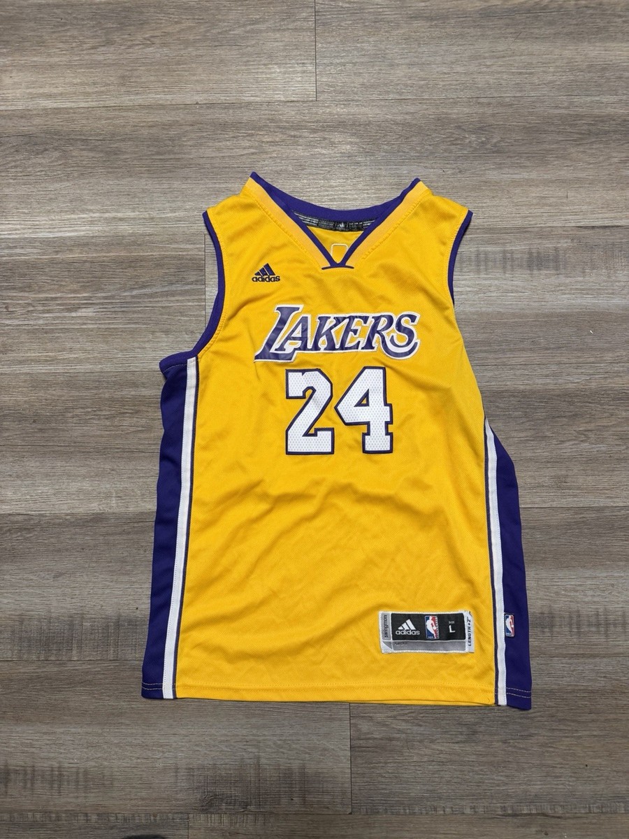 Kobe Bryant Los Angeles Lakers NBA Yellow Adidas Basketball Jersey