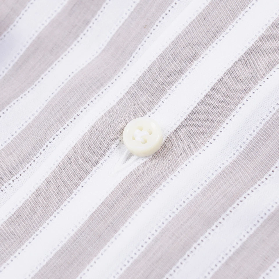 Luigi Borrelli Regular-Fit Woven Stripe Cotton Dress Shirt 15.5 (Eu 39) NWT - Image 2 of 4