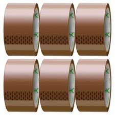 6x Parcel Tape Brown Clear Packaging Packing Strong 48mm x 66m Secure Seal