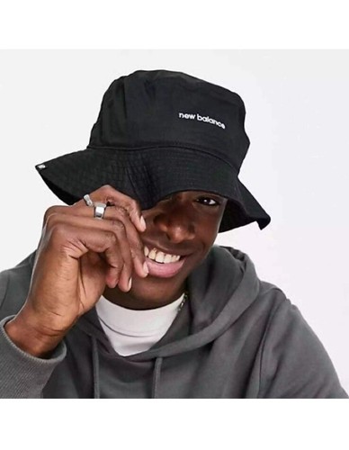 New Balance Bucket Hat Unisex Lifestyle Cap Casual Hat Black NWT LAH43013BK - Picture 7 of 7