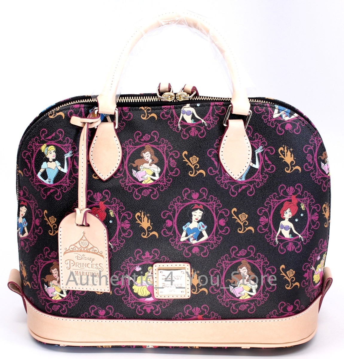 NEW Disney World Dooney & Bourke 2017 Princess Marathon Zip