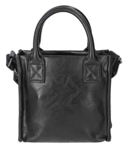 Mini bolso de mano ajustable No Boundaries de cuero sintético para mujer, negro - Imagen 3 de 6