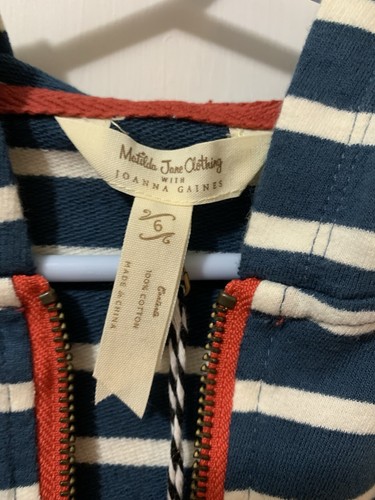 Matilda Jane Boys Sz 6 Camp w/ Joanna Gaines PATCHES & PLUCK HOODIE Stripes/Hood - Picture 5 of 14