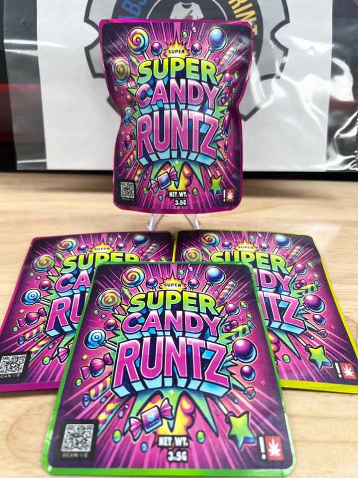 Bolsa Mylar Personalizada Etiquetas/Pegatinas Impresas UV (3.5G, 7G, IB) Envíanos tu Diseño Foto 4 de 4