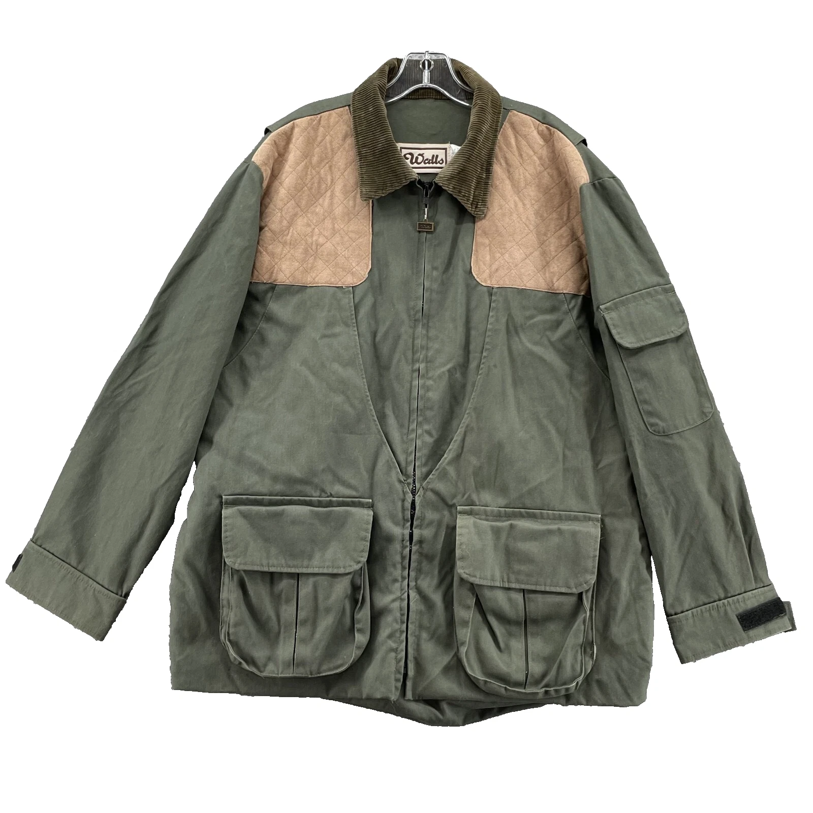 Vintage Walls Field Hunting Jacket Mens Large Army Green Chore Barn Workwear USA