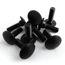 M6 (20mm) Black Stainless Steel Carriage Bolts / Cup Square Coach Screws