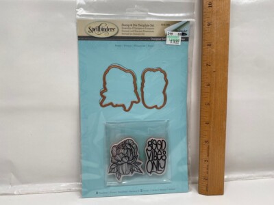 Spellbinders  Peony Stamp Die Set Good Vibes Only SDS-096 Scrapbooking Craft