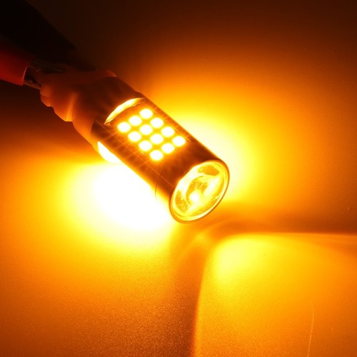 1157 LED Amber Yellow DRL Turn Signal Parking Side Marker Light Bulbs - Picture 4 of 6