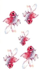 Flash Once Temporary Adhesive Tattoo Goldfish Body Party Gift WOW