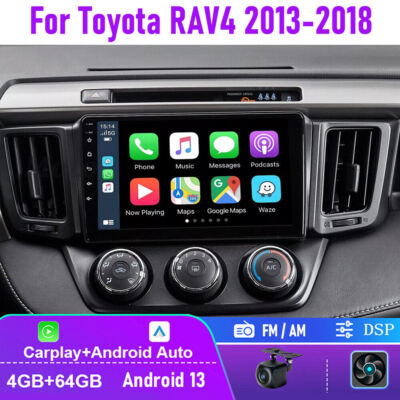 4+64GB For Toyota RAV4 2013-2018 Apple Carplay Android Car Stereo Radio GPS BT