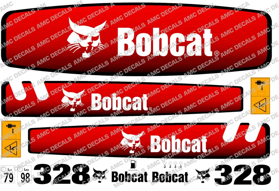 BOBCAT 328 Mini Bagger Aufkleber Set - Bild 1 von 1