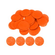 100pcs Round Felt Circles, 30mm 1-1/4" Craft Felt Pads Non-Woven Fabric Orange
