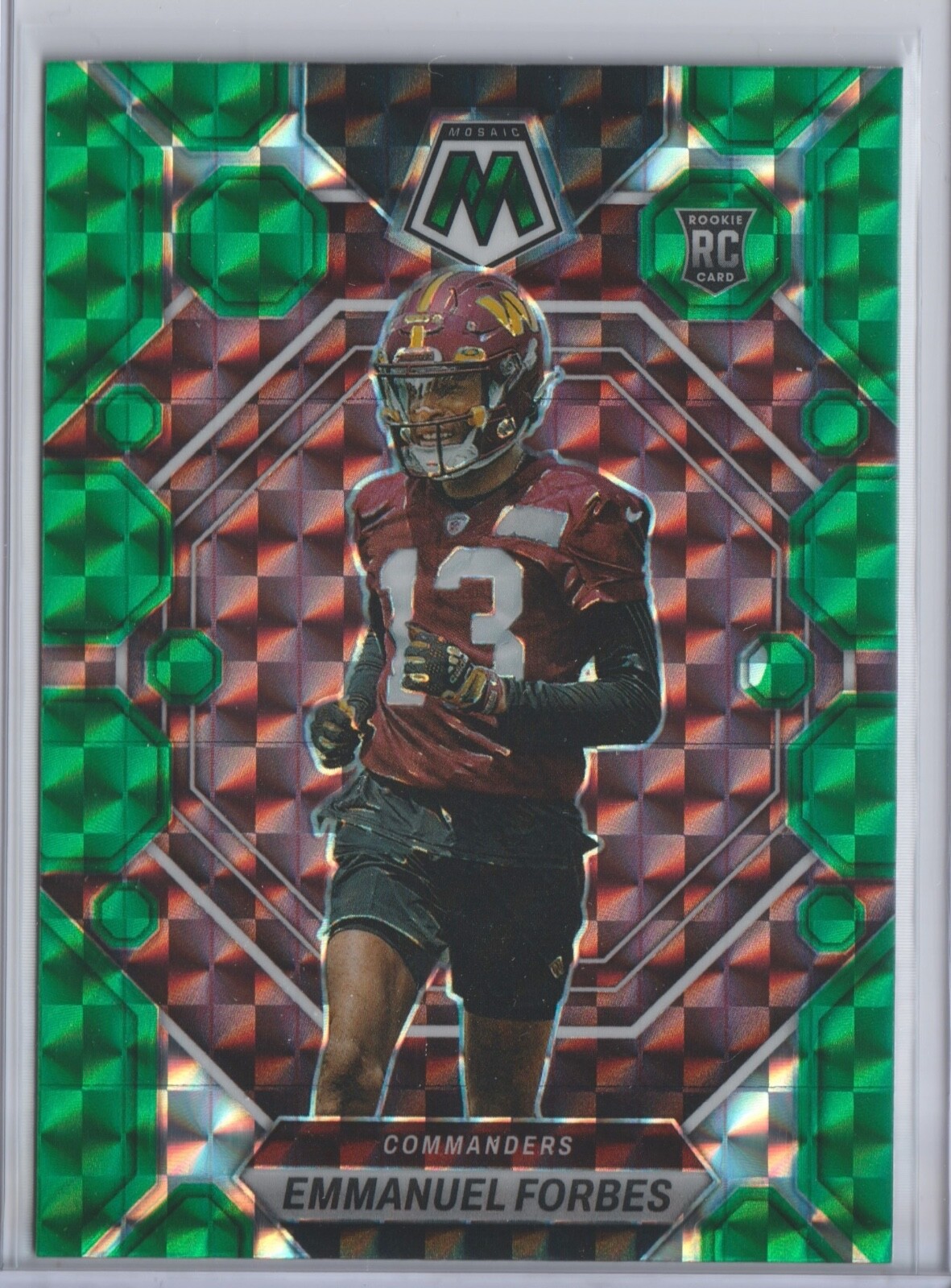 2023 Panini Mosaic Emmanuel Forbes #319 Green Prizm