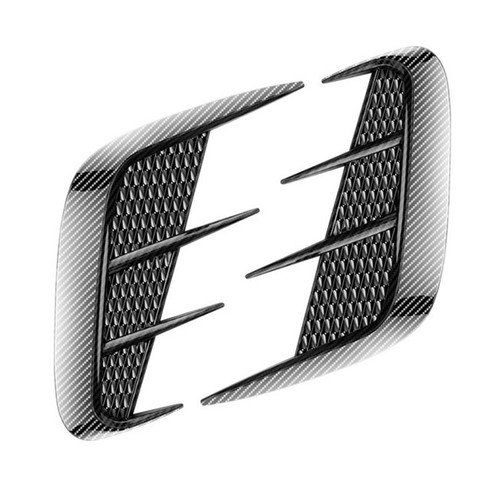 1 Pair Carbon Fiber Style Car Front Side Fender Vent Air Wing Cover Accessories - Picture 10 of 15