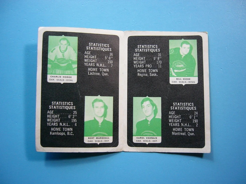 1969/70 O-PEE-CHEE NHL 4-IN-1 MINI STAMP EMPTY BOOKLET ALBUM OAKLAND SEALS OPC - Image 3 of 3