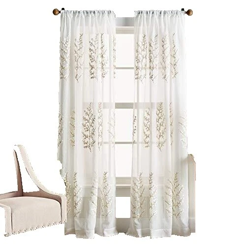 Ventana Blanca de poliéster Martha Stewart Cortinas