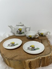 Vintage Holly Hobby 6 Pc Mini Tea Set Made in Japan - 1 Chipped Plate.