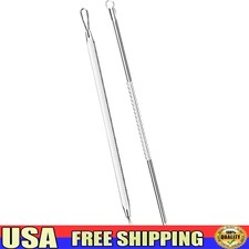 2pcs Blackhead Remover Tool Stainless Steel Pore Cleaner Acne Treatment New