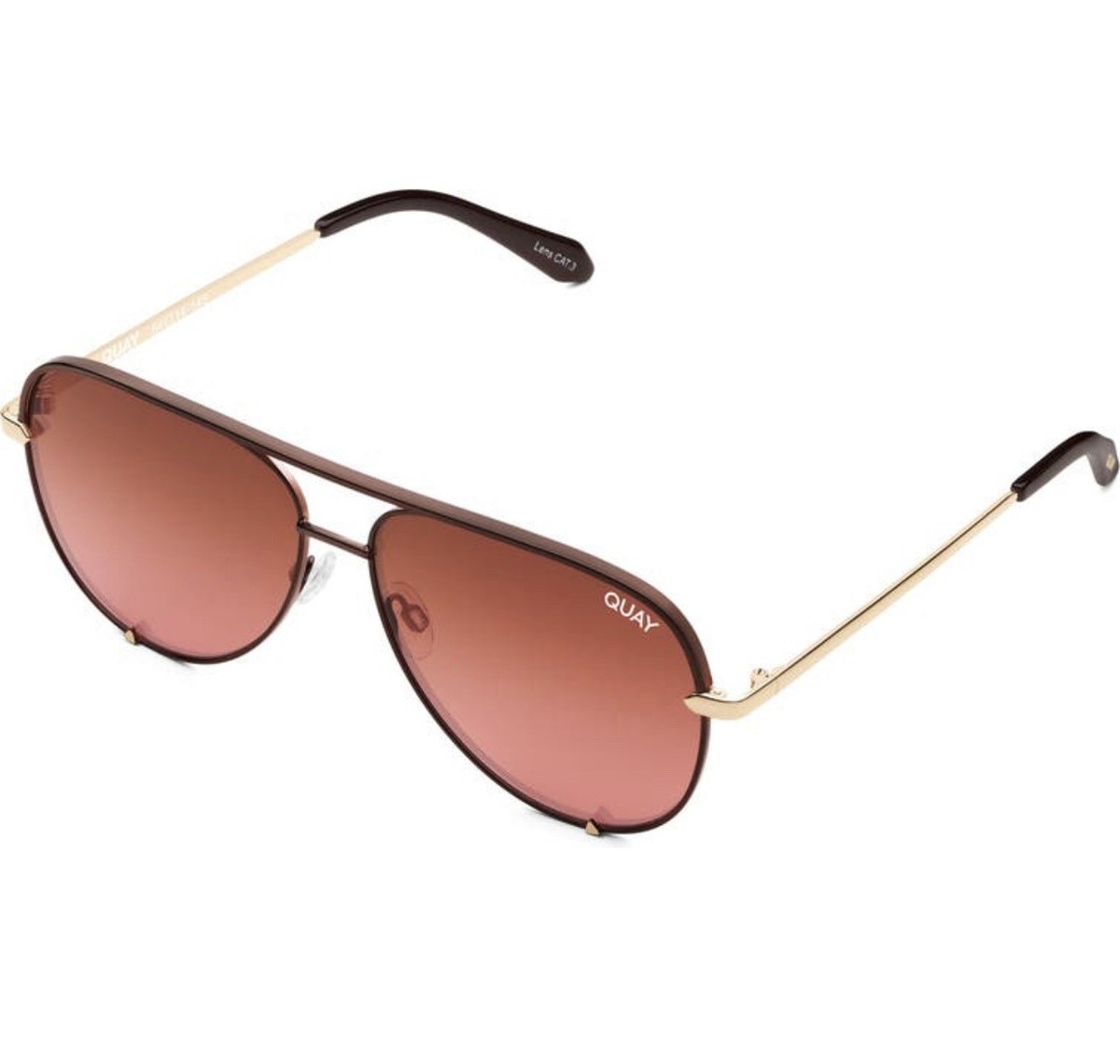 Quay Australia High Key Micro Sunglasses Bronze Pink  display picture 2