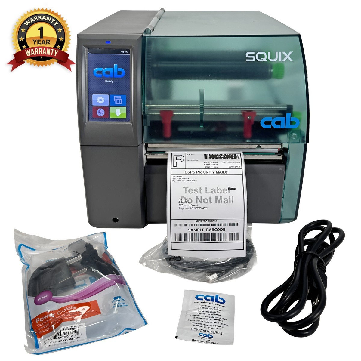 專用 NEW Cab SQUIX 6.3/300P Industrial Thermal Transfer Label