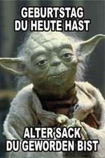 Blechschild 20x30 Meister Yoda Geburtstag du ...