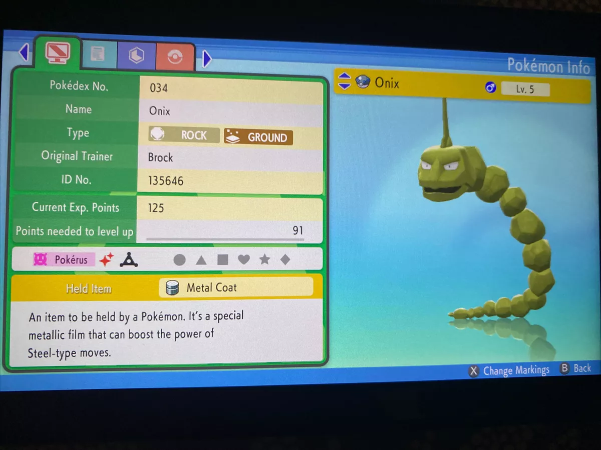 Shiny ONIX 6IV // Pokemon Brilliant Diamond & Shining Pearl // 