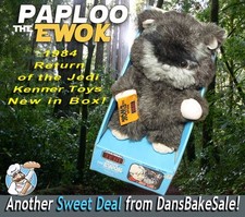 Star Wars ROTJ Paploo the Ewok Plush by Kenner 1984 New in Box with Tags NICE