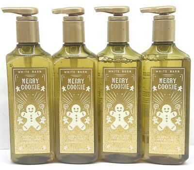 BATH & BODY WORKS MERRY COOKIE GENTLE GEL HAND SOAP (Pack 4)