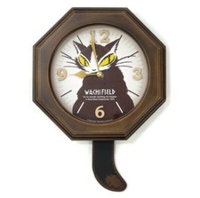 Wachifield Pendulum Clock Neko no dayan Japan Amber Eyed Cat Clock