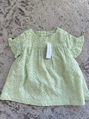 New gymboree baby girl green Embroidered summer ruffle dress with bloomers  3-6 m | eBay