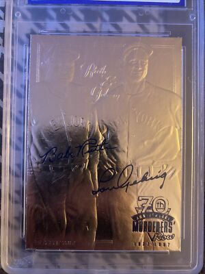 BABE RUTH AND LOU GEHRIG 1997 BLEACHERS 23KT GOLD *WCG GEM MINT 10