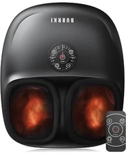 Snailax Shiatsu Foot Massager with Heat Deep Kneading Air Compression Black/Gray