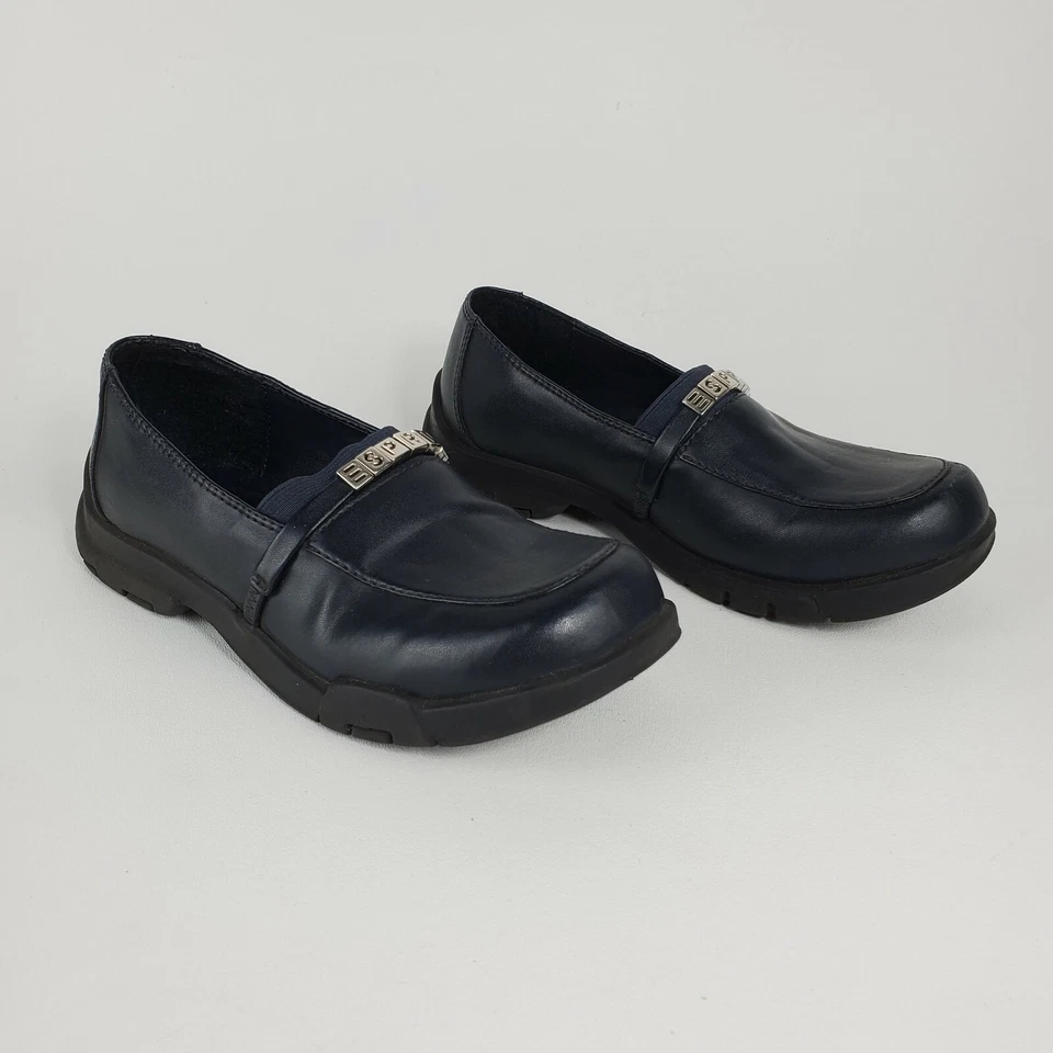 Мокасины Y2K Esprit для девочек 2,5 синие туфли для подготовки к школе Academia90s на блочном каблуке Nirvana - Изображение 2 из 4