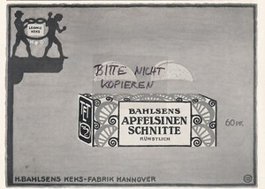 Hannover Werbung 1915 H Bahlsen Keks Fabrik Apfelsinen Schnitte Ebay