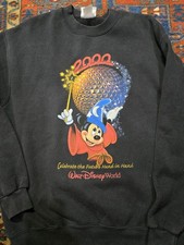 Vtg y2k crewneck sweatshirt Disney world 2000 Mickey Mouse wizard cartoon medium
