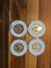 4 Washington Silver Quarters 1945-1939