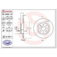 2X Bremsscheibe Hinten FüR Opel Adam M13 1.0 1.2 1.4 12 Bis 19 Brembo Neu