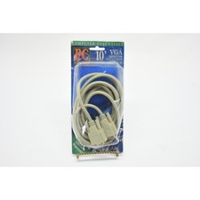 HD DB-15 Extension Cable 10FT DB15 VGA Monitor Extension Male to Female M/F NOS
