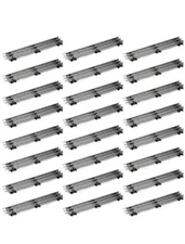 CASE OF 24 'O' GAUGE MENARDS 10" STRAIGHT TRACK SECTION Tubular 3 rail NEW