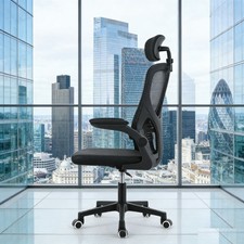 Mesh Office Chair with Lumbar Support & Headrest Comfortable  Home Office Chair