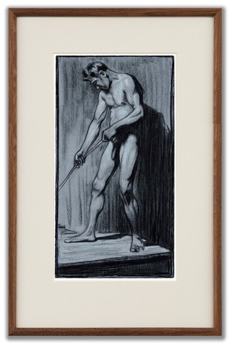 Vintage Male Nude Drawing Hendricus Jansen Old Master Academic Dutch - Picture 6 of 9