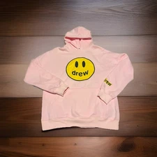 Drew House Hoodie Justin Bieber Smile Streetwear Pink Medium Unisex