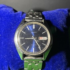 Seiko Automatic Blue Dial Day Date Watch Vintage 7009-8279 Cal 7009