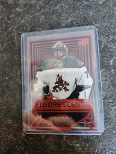 2021-22 Upper Deck Series 2 Fluorescence Red Rookie Karel Vejmelka Card# FL-8. rookie card picture