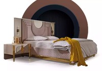 Schlafzimmer Garnitur Bett 2X Nachttische Bettgestell Hotelbett 3Tlg