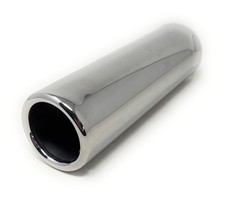 Stainless Steel Exhaust Tip 2 Inlet 2.5 Outlet 8 Long Weld-on Polished