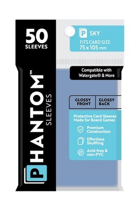 Phantom Sleeves: Sky Size (75mm x 105mm) - Gloss/Gloss (50)